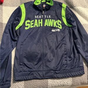 NFL Team Apparel Navy and Lime Jacket